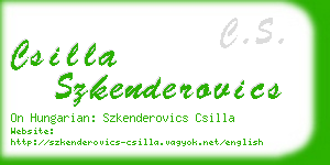 csilla szkenderovics business card